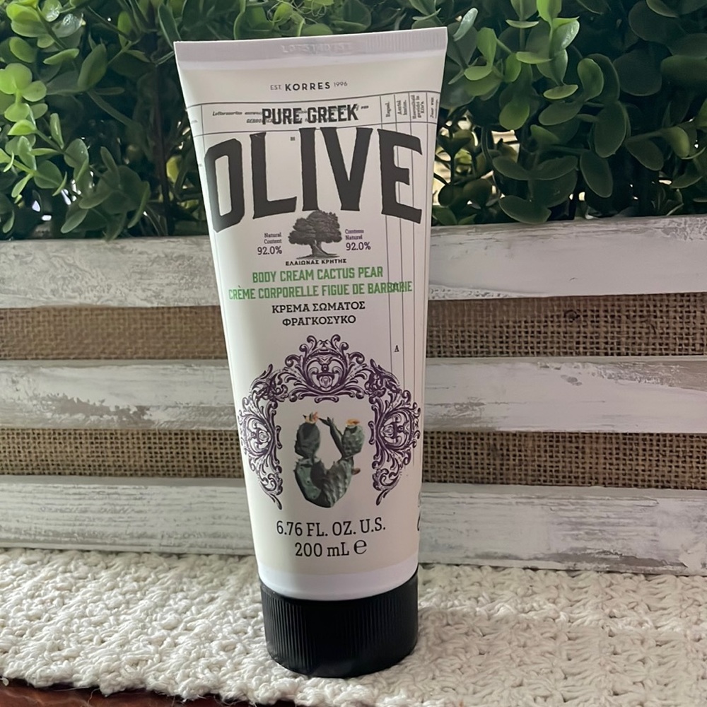 NWT! Korres Pure Creek Olive Body Cream cactus pear 6.76 fl oz